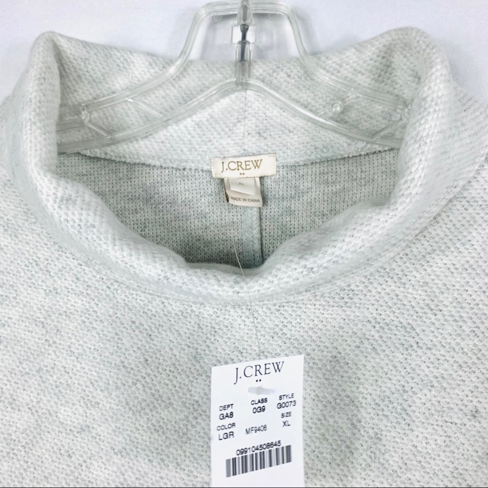 NWT J.Crew Fleece Pullover Cowl Neck Knit Sweater - Picture 3 of 3